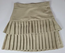 French Toast Beige Uniform Skirt Skorts Adjustable Waist Girl's Size 12