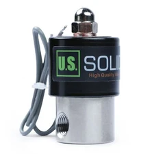 U.S. Solid 1/4inches Stainless Steel Electric Solenoid Valve 24VDC Normally C...