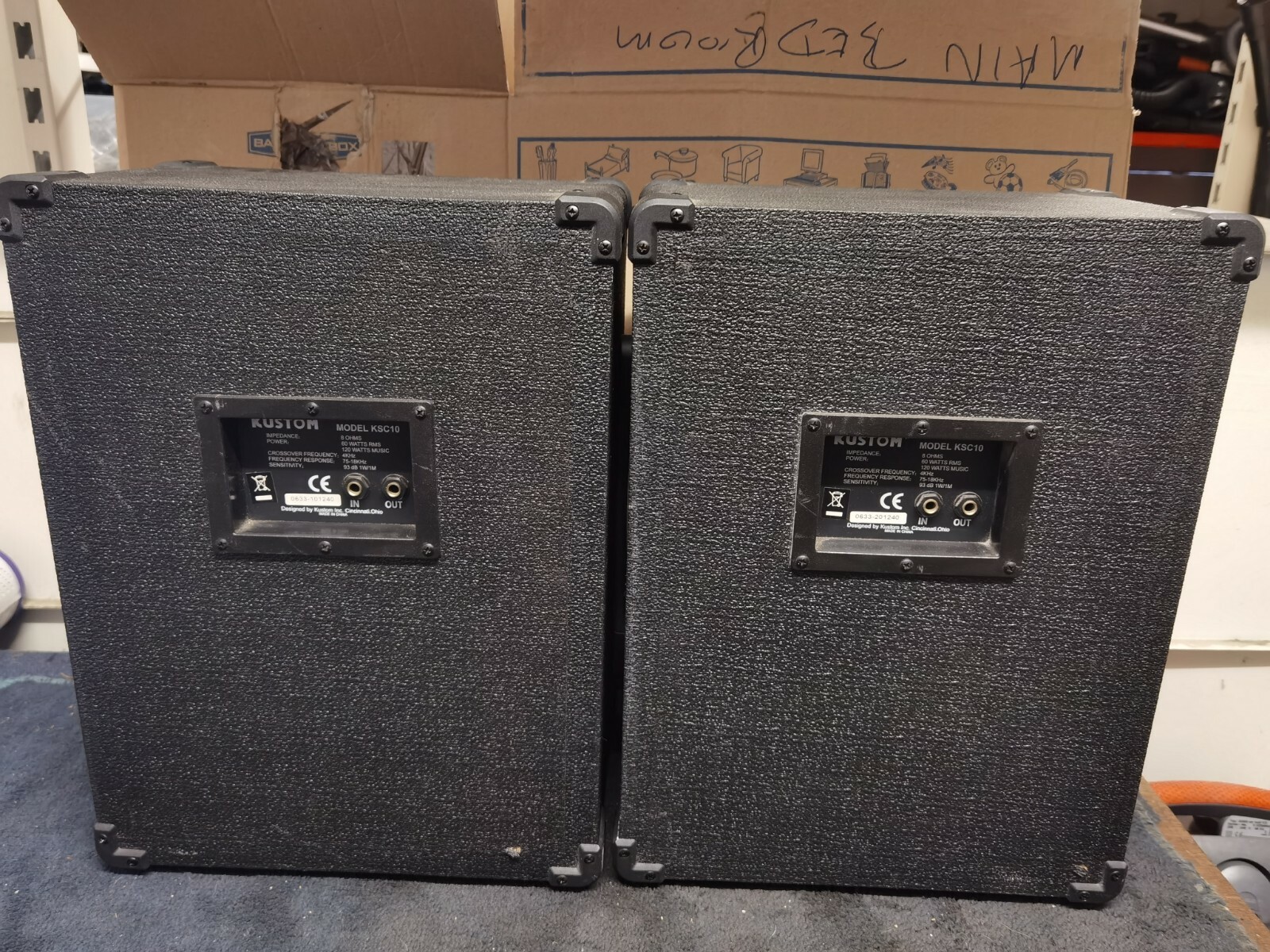 PAIR OF KUSTOM KSC10 120 WATT 8 OHM SPEAKERS eBay