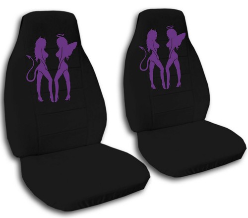 Juego de fundas de asiento de coche delanteras para Ford Mustang 1994-2004 diseño Angel and Devil - Imagen 6 de 15