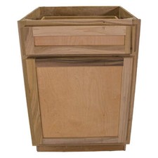 Kitchen Sink Base Cabinet  Unfinished Poplar  Shaker Style  24 in