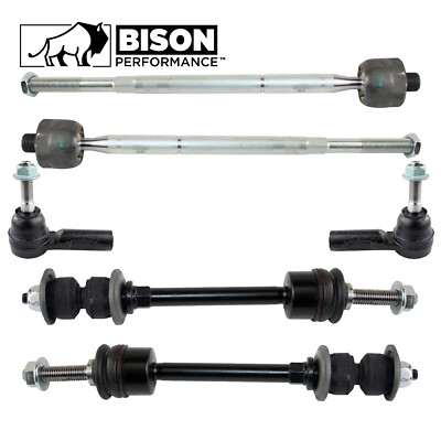 Bison Performance 6pc Front Stabilizer Bar Link Tie Rod Kit For Ram 1500 13-18