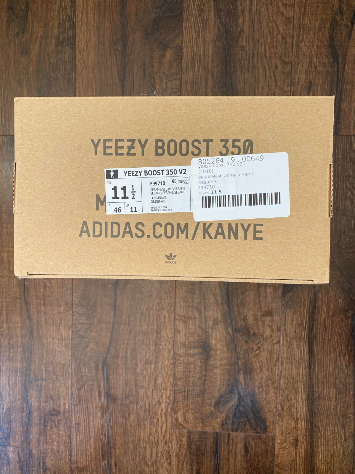 Adidas Yeezy Boost 350 V2 'Sesame' Size 11.5 - Authentic, Mint! image 5
