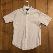 Lands End Boys Short Sleeve Oxford Dress Shirt - Size 10