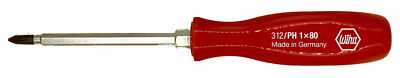 1 x WIHA Schraubendreher Phillips mit Sechskantklinge PH1 x 80 mm 312