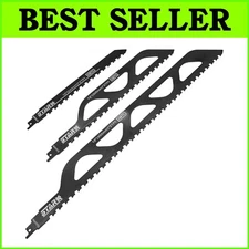 Universal Tungsten Carbide Reciprocating Saw Blades for Concrete & Brick - 3PCS