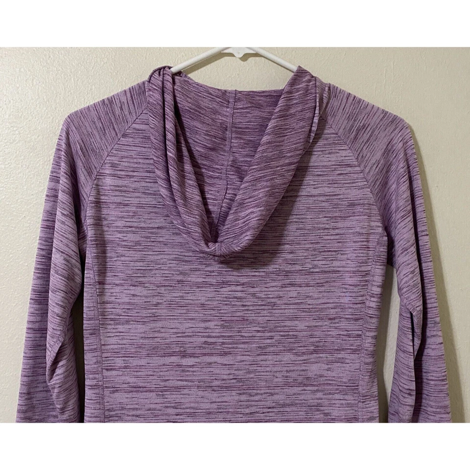 Camisa de pesca Simms para mujer pequeña manga larga 1/4 botón con capucha rosa jaspeado Foto 4 de 4