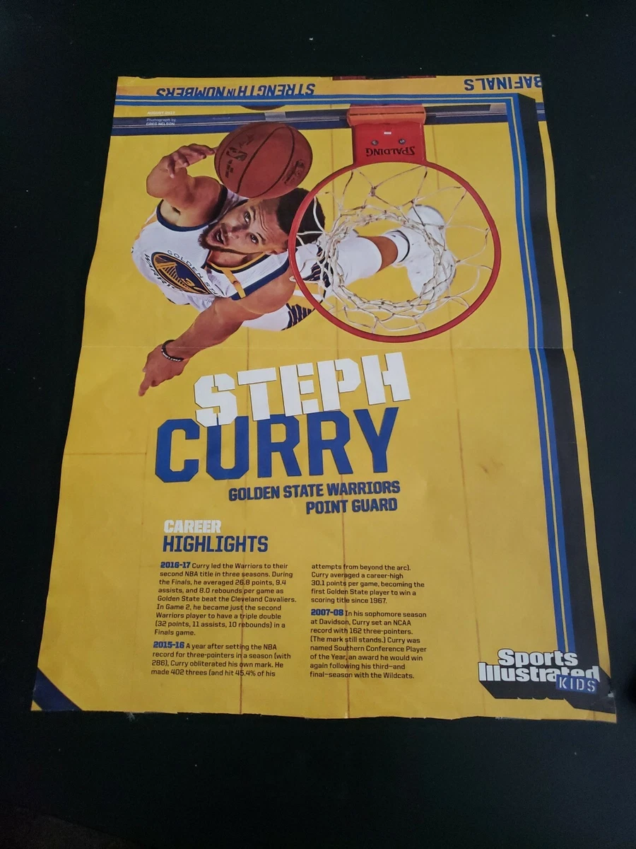 2017 Stephen Curry Sports Illustrated For Kids Poster 15x11 Warriors
