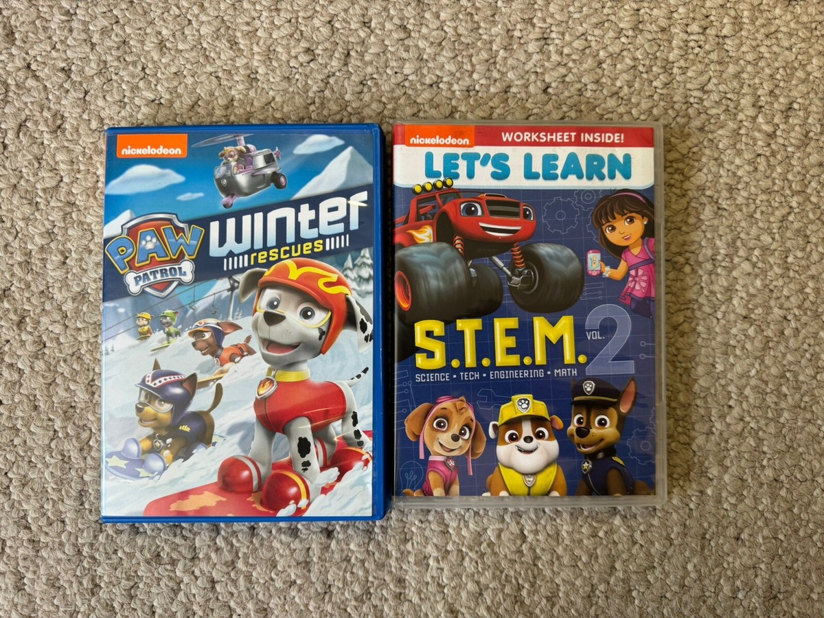 Lot Of 2 DVDs -Let's Learn: STEM Vol 2 Nickelodeon & Paw Patrol