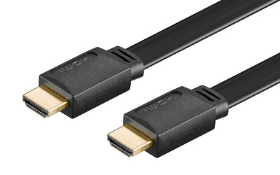 2m HDMI Kabel Flach + Ethernet | 4K Ultra HD 2160p Full HD 1080p | 3D ARC CEC