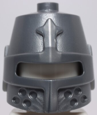 Lego Castle Flat Silver Minifig Headgear Helmet Castle Closed Eye Slit
