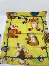 Teddy Bear Vintage Handmade Baby Crib Blanket 19x16 A-