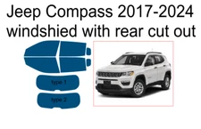 Premium Carbon Window Tint fits Jeep Compass 2017-2024 precut tint 