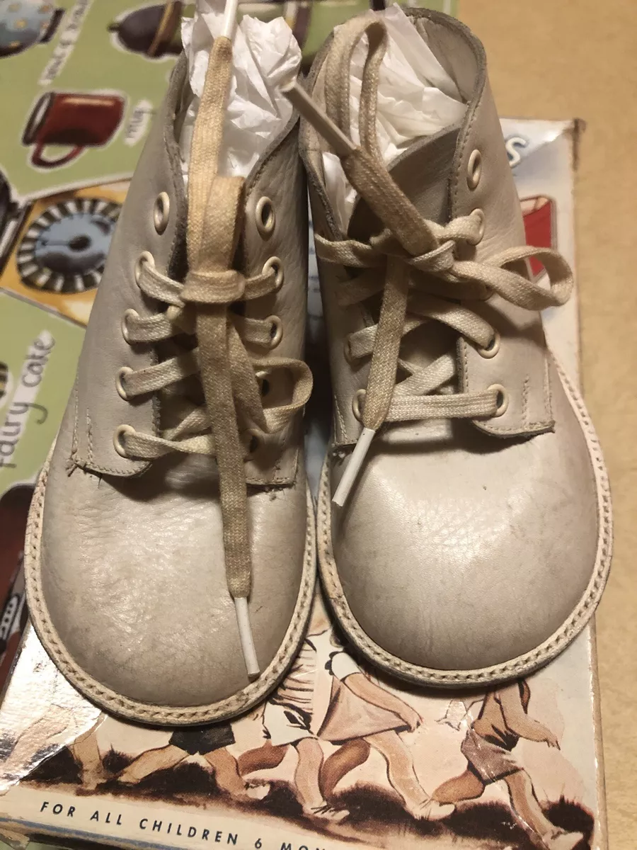 Vintage Jumping Jacks By Vaisey Baby Toddler High Top Shoe 40s 50s