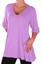 Womens-Fashion-3-4-Sleeve-V-Neck-Plain-Long-Casual-Plus-Size-Blouse-Tunic-Top