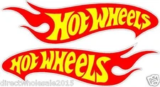 Lot of (2) 9" Hot Wheels Car Stickers Decal Art Vinyl Wall Sticker 