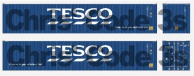Code 3 selbstklebendes Vinyl Anhänger Aufkleber - Tesco Behälter - 1/50 1/76 1/148