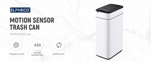 10.6 Gallon Automatic Trash Can with Butterfly Lid, Stainless Steel Finish - Bild 17 von 20