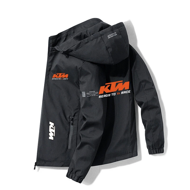 Men KTM Racing Team Jacket Motorcycle Costume Zipper Coat Hoodie Cycling Clothes - Image 3 of 4