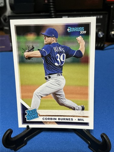 2019 Panini Donruss Rated Rookie Corbin Burnes #33 Rookie RC - Picture 6 of 9