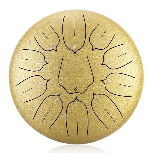 Tambor de lengua de acero glucófono de 10 pulgadas 11 notas tonos en D tambor de música tambor etéreo Foto 4 de 4