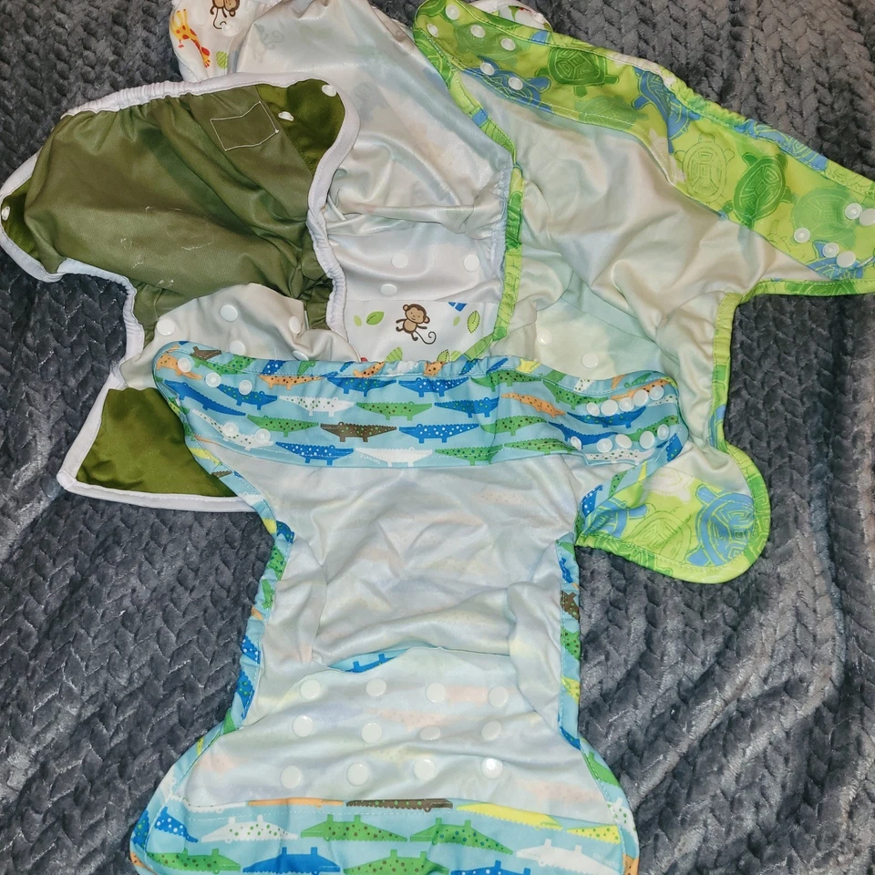 Fraldas de natação Bumkins capa de fralda reutilizável conjunto de 4 padrões sortidos - Imagem 2 de 2