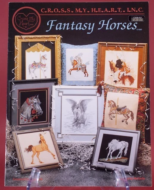 Carousel Horses Fantasy Lot of 3 Counted Cross Stitch Leaflet Chart - Image 2 of 4