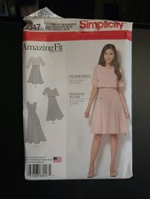 Simplicity 8047 Sewing Pattern Princess Dress w Overbodice Misses Sz 6-14 UNCUT