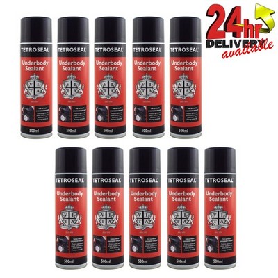 10 x Tetroseal Aerosol Unterbodenversiegelung Auto Unterboden Spray 500ml Schutz