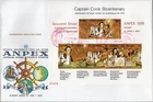 1970 Australia Bi-Centenary Cook  WCS ANPEX Mini Sheet FDC, Good Condition