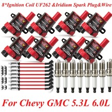 Kit de puesta a punto 8 bobinas y bujías y cables UF262 para Chevy GMC 4,8 L 5,3 L 6,0 L V8
