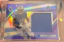 2021 Panini Phoenix - Rookie Jumbo Memorabilia Amon-Ra St. Brown, Purple /99 