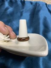 Vintage Layered Wood/Resin Ring Size 7