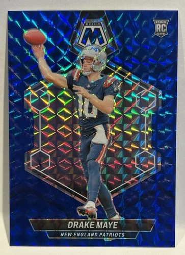 2024 Panini Mosaic Rookies Drake Maye #303 Blue Mosaic Prizm /99 (RC)