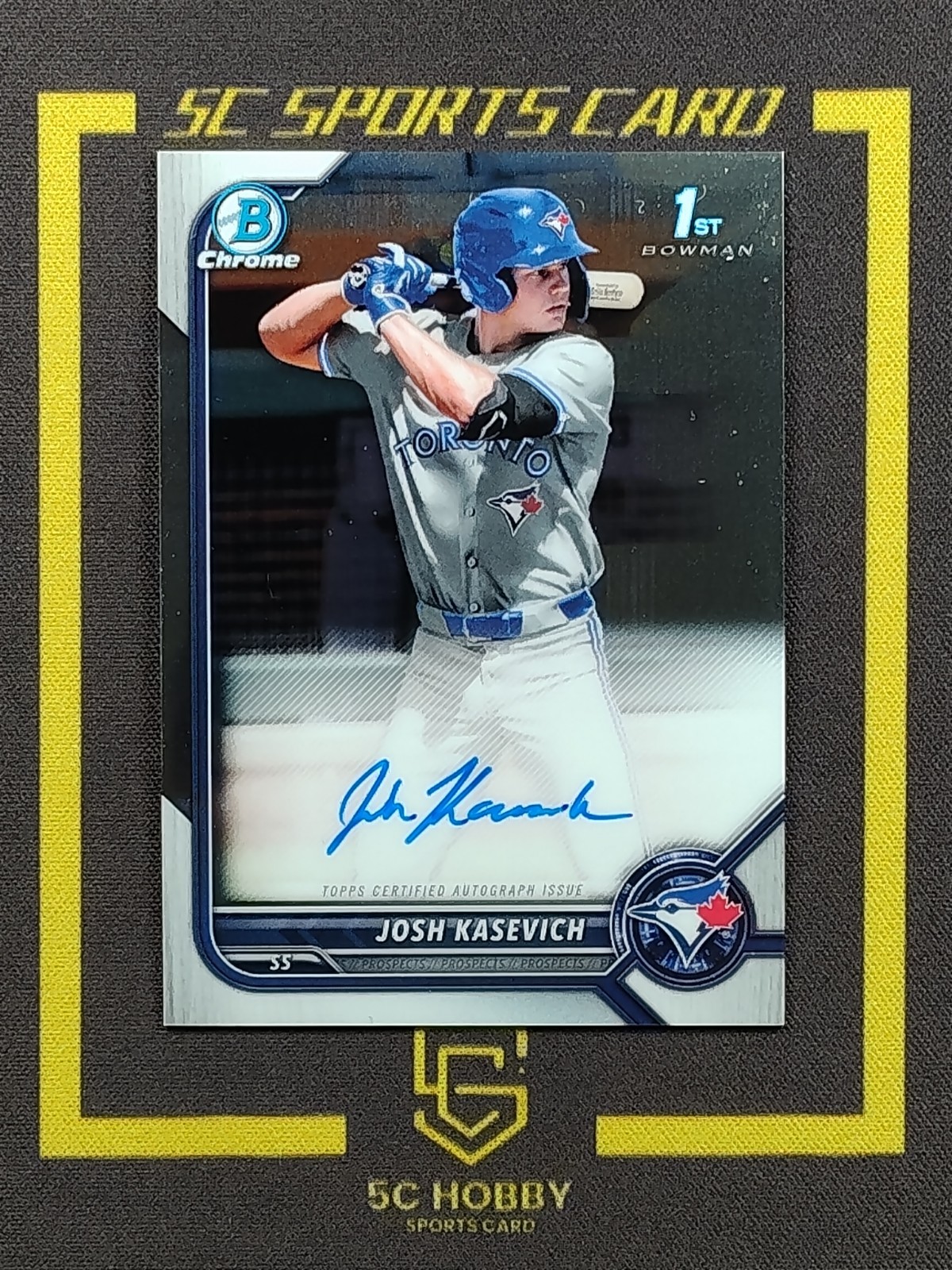 2022 Bowman Chrome 1ST Prospect Chrome Auto Josh Kasevich FCKXS