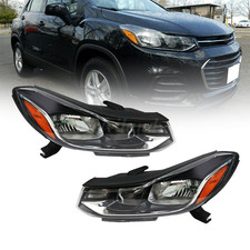 For 2017-2022 Chevy TRAX Headlights Headlamps Pair Left+Right W/ Light Bulbs NEW