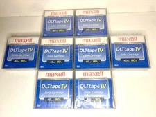 8 Maxell DLT-IV 40 GB DLT Tapes 183270 1/2" Tape Cartridge Made in Japan