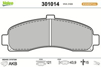 Bremsbelagsatz Scheibenbremse Essential Valeo 301014 FüR Nissan K11 Micra 2 16V