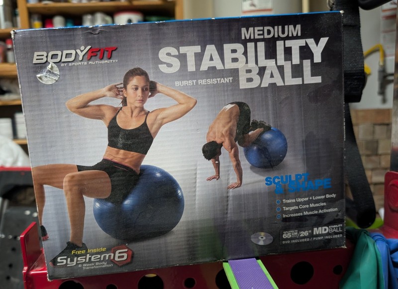 Body Fit Stability Ball 65 cm Yoga Ball Fitness System 6 Body Training