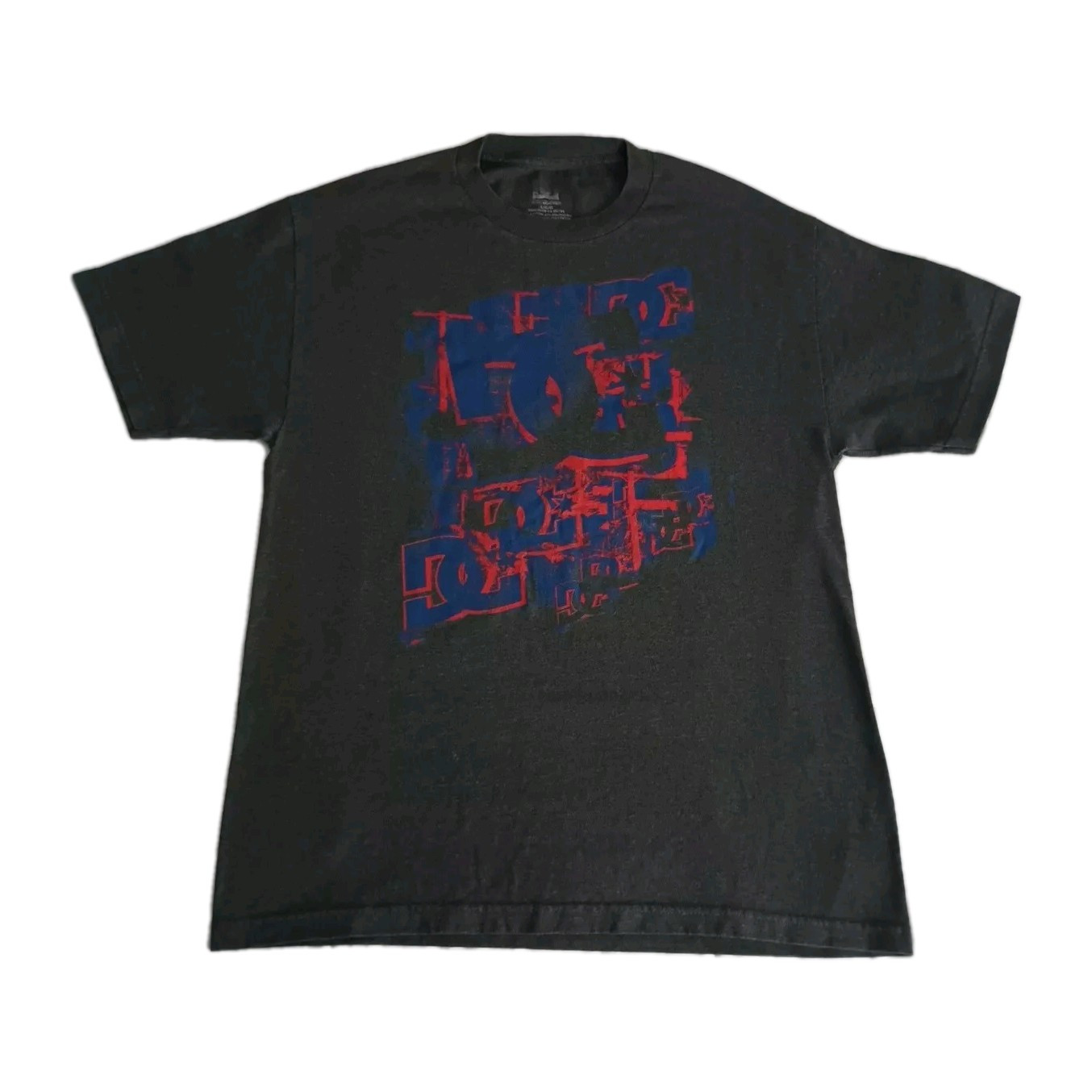 DC Heather T Shirt 50/50 Mens Large L Graphic Graffiti Print Gray Skating