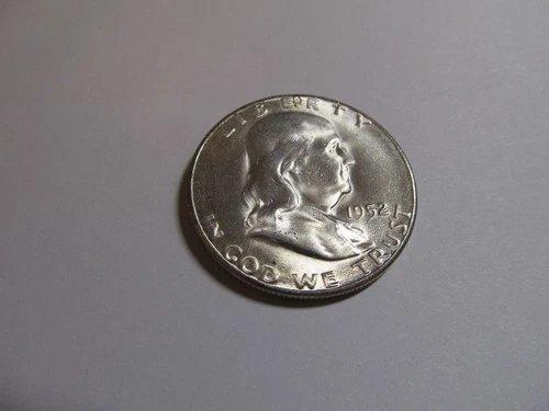 1952-S Franklin Silver Half Dollar Beautiful Uncirculated with Awesome Luster!!