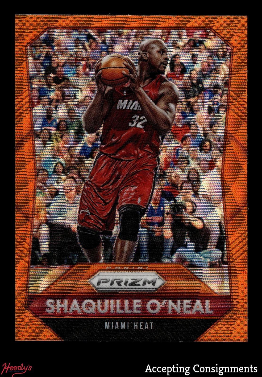 2015-16 Panini Prizm Prizms Orange Wave #284 Shaquille O'Neal HEAT
