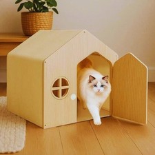 Professional Wooden Cat Shelter, Durable Habitat House for Indoor  Outdoor Cats