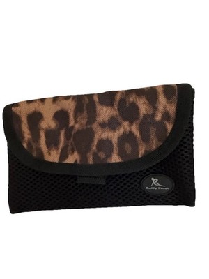 Lightweight Leopard Pattern Buddy Pouch 7  X 4 1/4  With Inside Pockets 