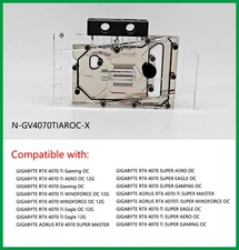 GPU Block For GIGABYTE RTX 4070Ti/4070 SUPER AORUS/ Master Gaming OC/AERO OC 12G