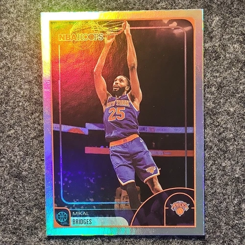 Topps NBA Hoops Mikal Bridges #100 New York Knicks Basketball Card 2024-25