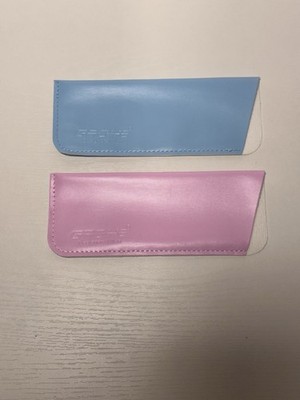 Two Soft Side Protective Sunglass Case , Blue And Pink