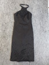 Karen Millen Dress Womens 4 Black LBD Halter Neck Sleeveless Sexy