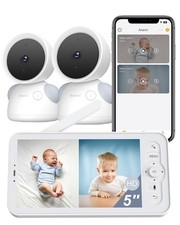 2K Baby Monitor ARENTI 2 Cameras 5" Screen Auto Tracking