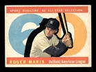 1960 Topps #565 Roger Maris All-Star (High # Series) VG crease Baseball Card